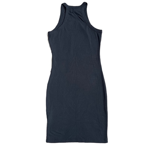 SHEIN BLACK HIGH NECKLINE RIBBED MINI DRESS SIZE SMALL - Picture 4 of 7